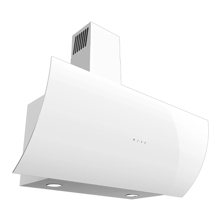Evido CLIFF 90W páraelszívó fali, design, 90 cm, fehér üveg CHV9TW.1