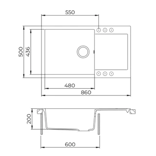 Evido Cubo XL 6S compact gránit mosogató, 860 x 500 mm, platina 442060 Evido Cubo XL 6S compact gránit mosogató, 860 x 500 mm, platina 442060