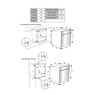 Evido LEVEL 60W multifunkciós sütő, fehér BOL6DW.3