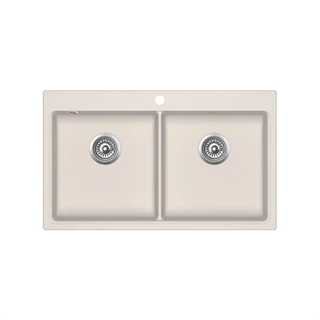 Evido QUADRO 9 gránit mosogató 860x510 mm két medencés, bézs 105543 Evido QUADRO 9 gránit mosogató 860x510 mm két medencés, bézs 105543