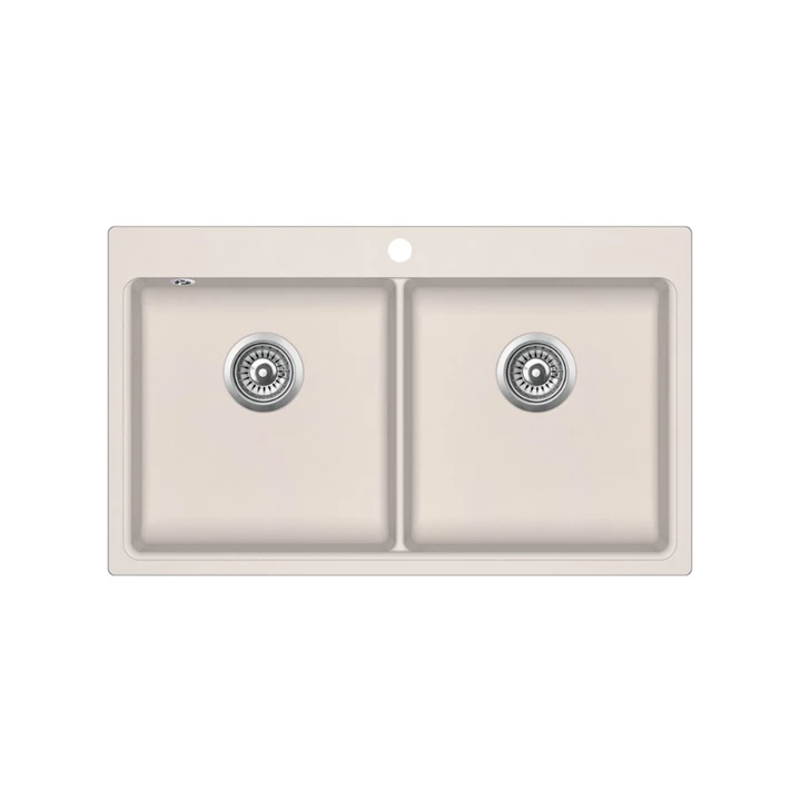 Evido QUADRO 9 gránit mosogató 860x510 mm két medencés, bézs 105543 Evido QUADRO 9 gránit mosogató 860x510 mm két medencés, bézs 105543