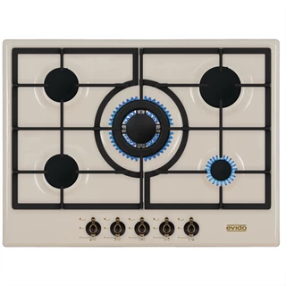Evido RUSTIC-H 70C gáz főzőlap, 70 cm,bézs/bronz HGR70C.1 Evido RUSTIC-H 70C gáz főzőlap, 70 cm,bézs/bronz HGR70C.1