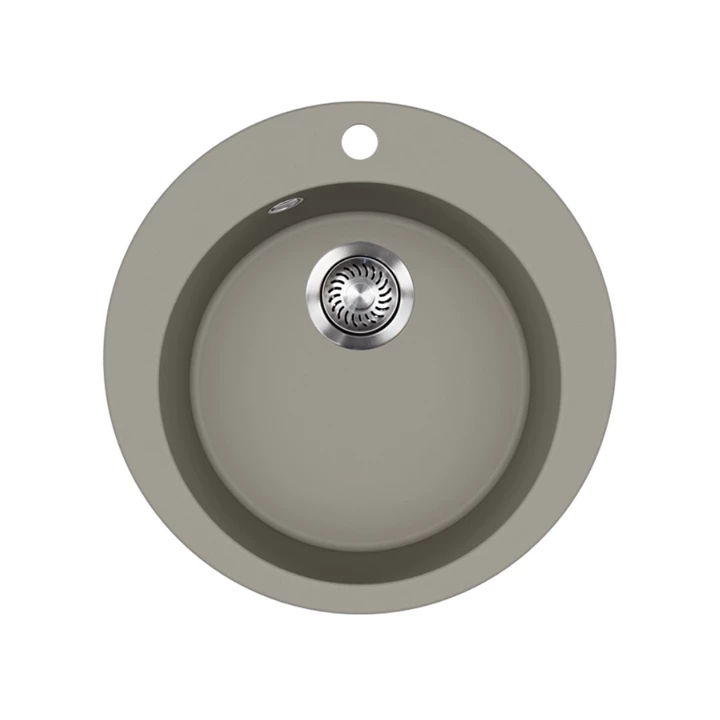 Evido Tondo kerek gránit mosogató, 505 mm, platina 442067 Evido Tondo kerek gránit mosogató, 505 mm, platina 442067