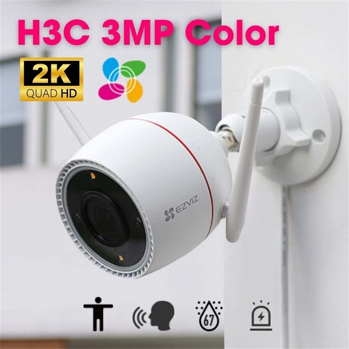 Ezviz H3C 2K kültéri kamera, színes éjszakai, kétirányú beszéd, AI alakérzékelés, IP67, sziréna, villogó, 512GB H3C-R100 Ezviz H3C 2K kültéri kamera, színes éjszakai, kétirányú beszéd, AI alakérzékelés, IP67, sziréna, villogó, 512GB H3C-R100
