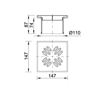 Styron magasító rozsdamentes fedlappal STY-505