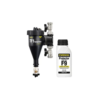Fernox Total Filter TF1 1" - rendszerbe építhető kombinált szűrő + F9 Filter Fluid 62765
