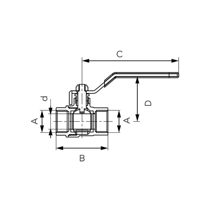 Ferro F-Comfort golyóscsap vízre karos BB 1/2" KFC1