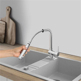 Ferro Toledo mosogató csaptelep kihúzható zuhanyfejjel BTD4PO