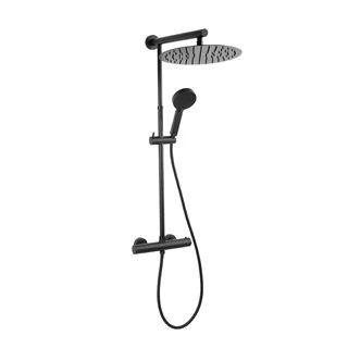 Ferro Trevi Black zuhanyrendszer esőztető fejzuhannyal NP75-TRV7U-BL Ferro Trevi Black zuhanyrendszer esőztető fejzuhannyal NP75-TRV7U-BL