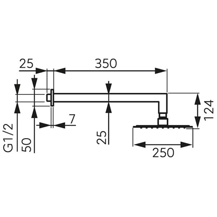 Ferro Zuhanyszett zuhanykar Slimline típusú fejzuhannyal NPT14BL