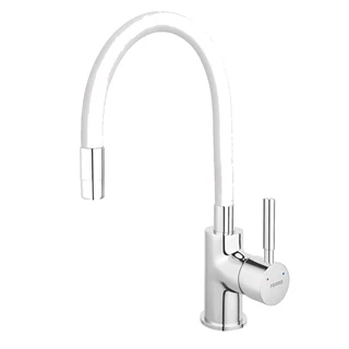Ferro Zumba álló mosogató csaptelep fehér flexibilis kifolyószárral BZA4W
