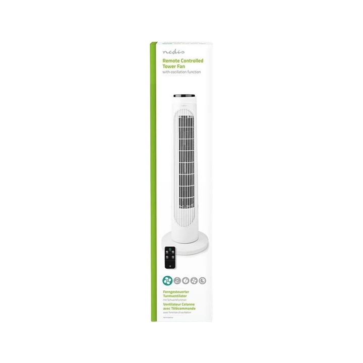 Nedis FNTR13CWT40 oszlop (toronyventilátor) ventilátor, 50W, 3 fokozat, időkapcsoló, távirányító FNTR13CWT40 Nedis FNTR13CWT40 oszlop (toronyventilátor) ventilátor, 50W, 3 fokozat, időkapcsoló, távirányító FNTR13CWT40