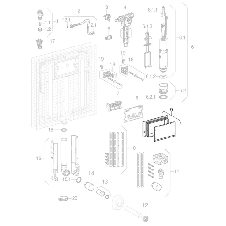 Geberit törmelék elleni védőfedél Sigma falsík alatti öblítőtartályhoz, hossza 9 cm 241.826.00.1 Geberit törmelék elleni védőfedél Sigma falsík alatti öblítőtartályhoz, hossza 9 cm 241.826.00.1