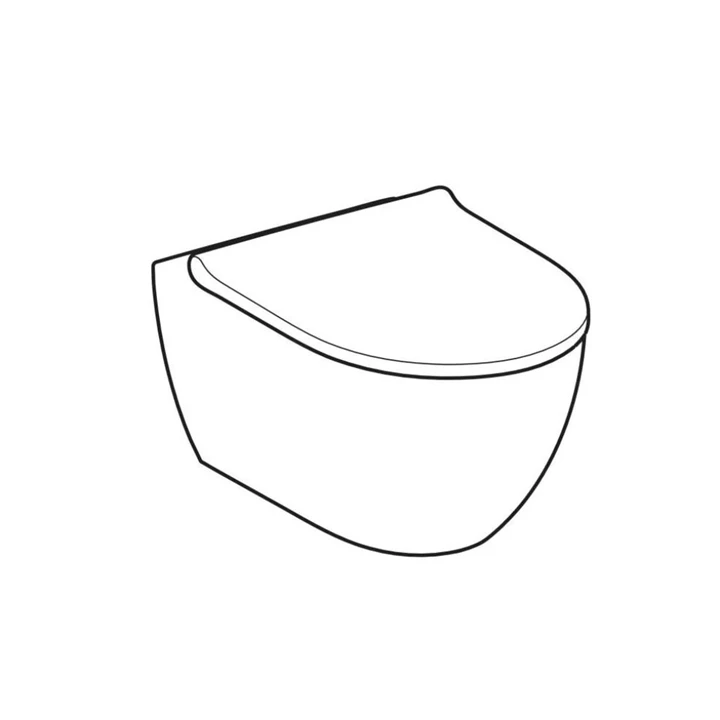 Geberit Acanto fali WC mélyöblítésű készlet, TurboFlush, WC-ülőkével, 53cm, lecsapódásgátlós, gyorskioldós 502.774.00.1