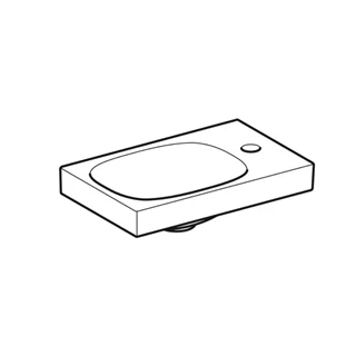 Geberit Acanto kézmosó, 40x11.5x25cm, csaplyuk jobb oldalt, túlfolyó nélkül 500.635.01.2 Geberit Acanto kézmosó, 40x11.5x25cm, csaplyuk jobb oldalt, túlfolyó nélkül 500.635.01.2