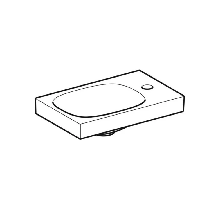 Geberit Acanto kézmosó, 40x11.5x25cm, csaplyuk jobb oldalt, túlfolyó nélkül 500.635.01.2 Geberit Acanto kézmosó, 40x11.5x25cm, csaplyuk jobb oldalt, túlfolyó nélkül 500.635.01.2