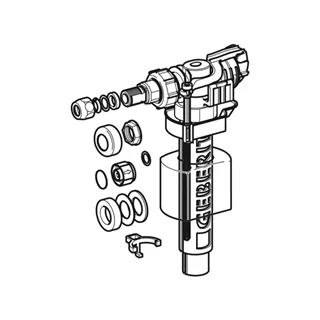 Geberit 380 típusú töltőszelep, oldalsó vízcsatlakozás, 3/8", sárgaréz csatlakozócsonk 240.715.00.1 Geberit 380 típusú töltőszelep, oldalsó vízcsatlakozás, 3/8", sárgaréz csatlakozócsonk 240.715.00.1