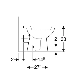 Geberit Bambini álló WC gyermekek részére, mélyöblítésű, hátsó kifolyású, 40,5cm, H33 500.916.00.1 Geberit Bambini álló WC gyermekek részére, mélyöblítésű, hátsó kifolyású, 40,5cm, H33 500.916.00.1
