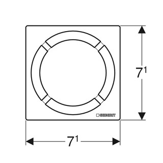 Geberit Circle formatervezett padlóösszefolyó-rács, 8 x 8 cm 154.311.00.1 Geberit Circle formatervezett padlóösszefolyó-rács, 8 x 8 cm 154.311.00.1
