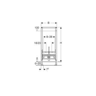 Geberit Duofix bidé szerelőelem, 112 cm, univerzális, 50x10cm 111.510.00.1 Geberit Duofix bidé szerelőelem, 112 cm, univerzális, 50x10cm 111.510.00.1