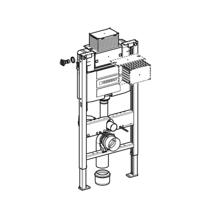 Geberit Duofix fali WC szerelőelem, 98 cm, Omega 12 cm-es falsík alatti öblítőtartállyal 111.030.00.1 Geberit Duofix fali WC szerelőelem, 98 cm, Omega 12 cm-es falsík alatti öblítőtartállyal 111.030.00.1