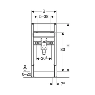 Geberit Duofix mosdó szerelőelem, 82–98 cm, álló csaptelephez, falsík alatti szifonnal 111.489.00.1 Geberit Duofix mosdó szerelőelem, 82–98 cm, álló csaptelephez, falsík alatti szifonnal 111.489.00.1