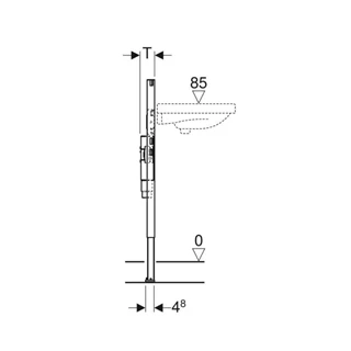 Geberit Duofix mosdó szerelőelem, 82–98 cm, álló csaptelephez, falsík alatti szifonnal 111.489.00.1 Geberit Duofix mosdó szerelőelem, 82–98 cm, álló csaptelephez, falsík alatti szifonnal 111.489.00.1