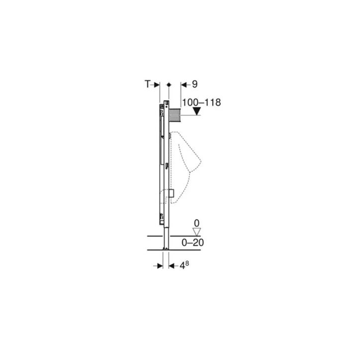 Geberit Duofix vizelde elem, 112–130 cm, univerzális 111.616.00.1 Geberit Duofix vizelde elem, 112–130 cm, univerzális 111.616.00.1