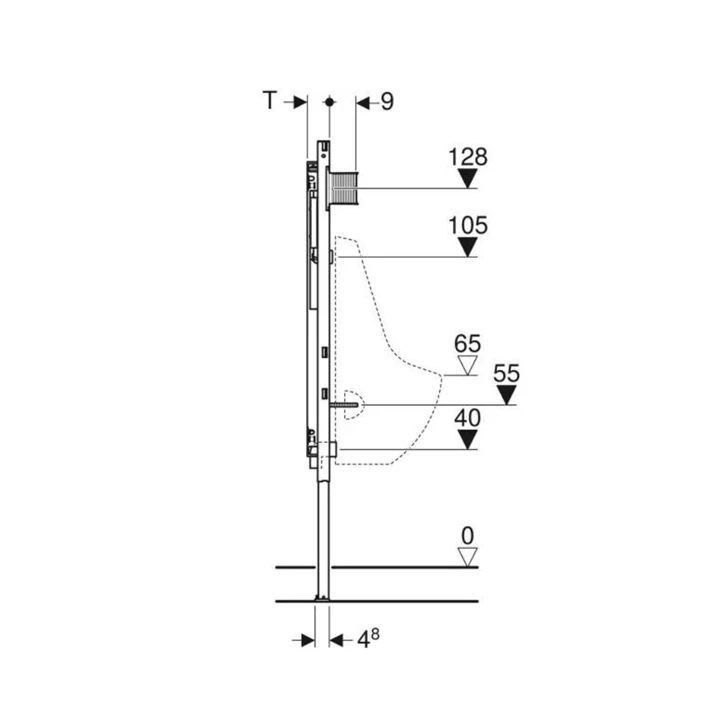 Geberit Duofix vizelde elem, 144 cm, Tamaro 111.619.00.1 Geberit Duofix vizelde elem, 144 cm, Tamaro 111.619.00.1