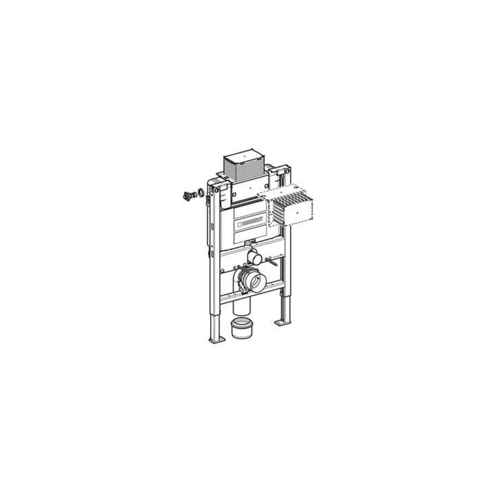 Geberit Duofix fali WC szerelőelem, 82 cm, Omega 12 cm-es falsík alatti öblítőtartállyal 111.003.00.1