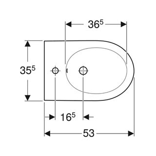 Geberit iCon fali bidé, zárt forma 501.898.00.1 Geberit iCon fali bidé, zárt forma 501.898.00.1