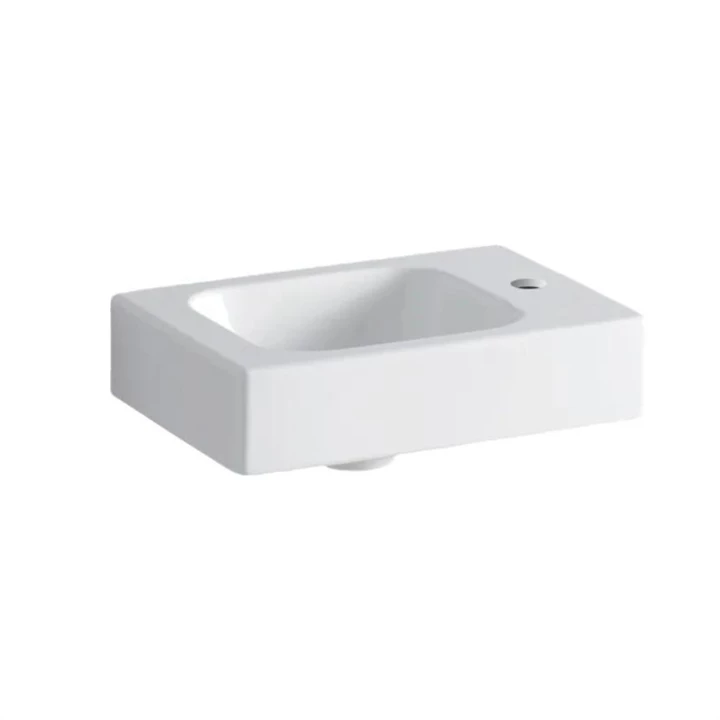 Geberit iCon kézmosó, 38x13.5x28cm, csaplyuk jobb oldalt, túlfolyó nélkül 124736000 Geberit iCon kézmosó, 38x13.5x28cm, csaplyuk jobb oldalt, túlfolyó nélkül 124736000