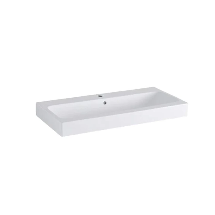 Geberit iCon mosdó, 90x16x48.5cm, csaplyuk középen, túlfolyóval 124090000 Geberit iCon mosdó, 90x16x48.5cm, csaplyuk középen, túlfolyóval 124090000