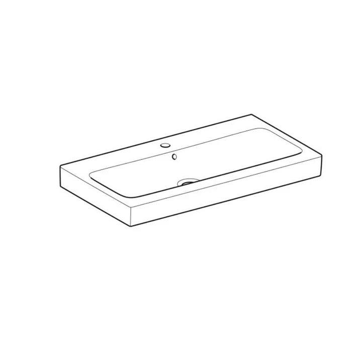 Geberit iCon mosdó, 90x16x48.5cm, csaplyuk középen, túlfolyóval 124090000 Geberit iCon mosdó, 90x16x48.5cm, csaplyuk középen, túlfolyóval 124090000