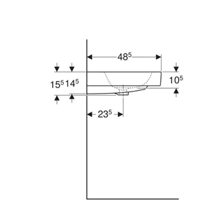 Geberit iCon mosdó, 90x16x48.5cm, csaplyuk középen, túlfolyóval 124090000 Geberit iCon mosdó, 90x16x48.5cm, csaplyuk középen, túlfolyóval 124090000