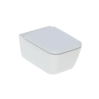 Geberit iCon Square mélyöblítésű fali WC szett 54 cm, zárt forma, Rimfree, gyorskioldós, lecsapódásgátlós WC-ülőkével 50