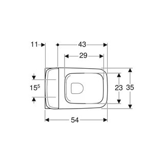 Geberit iCon Square mélyöblítésű fali WC szett 54 cm, zárt forma, Rimfree, gyorskioldós, lecsapódásgátlós WC-ülőkével 50