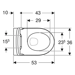 Geberit Geberit iCon fali wc készlet, mélyöblítésű, zárt forma, Rimfree, WC-ülőkével  501.664.00.1