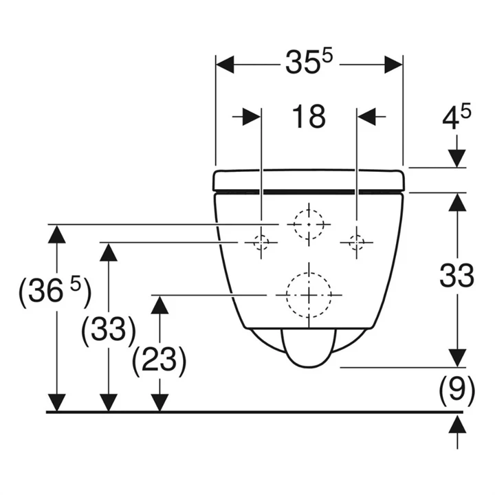 Geberit Geberit iCon fali wc készlet, mélyöblítésű, zárt forma, Rimfree, WC-ülőkével  501.664.00.1