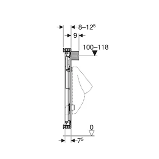 Geberit Kombifix vizelde elem, 109–127 cm, univerzális 457.611.00.1 Geberit Kombifix vizelde elem, 109–127 cm, univerzális 457.611.00.1
