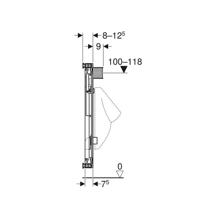 Geberit Kombifix vizelde elem, 109–127 cm, univerzális 457.611.00.1 Geberit Kombifix vizelde elem, 109–127 cm, univerzális 457.611.00.1