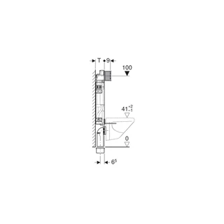Geberit Kombifix fali WC szerelőelem, 108 cm, Sigma 12 cm-es falsík alatti öblítőtartállyal 110.300.00.5