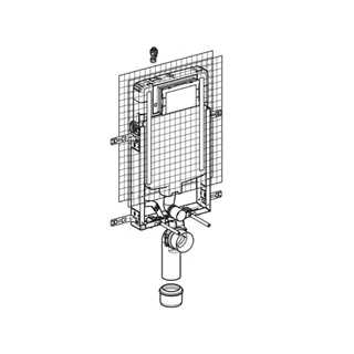 Geberit Kombifix fali WC szerelőelem, 109 cm, Sigma 8 cm-es falsík alatti öblítőtartállyal 110.792.00.1 Geberit Kombifix fali WC szerelőelem, 109 cm, Sigma 8 cm-es falsík alatti öblítőtartállyal 110.792.00.1