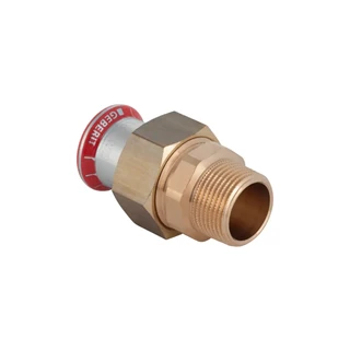 Geberit Mapress szénacél KM átmeneti csatlakozó idom, d35, R1 1/4", G1 1/2" 25338