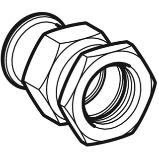 Geberit Mapress szénacél BM átmeneti csatlakozó idom, d42, Rp1 1/2", G1 3/4" 25308