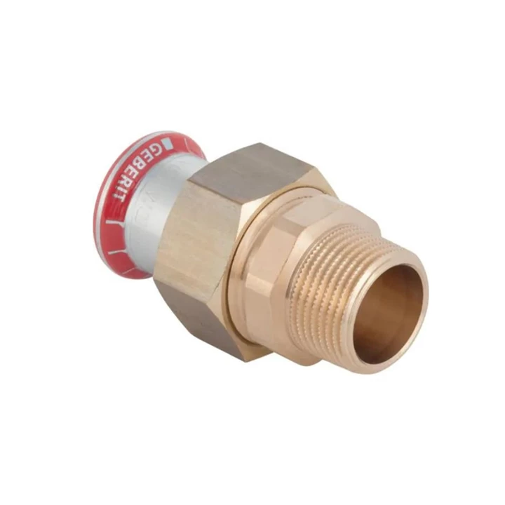 Geberit Mapress szénacél KM átmeneti csatlakozó idom, d42, R1 1/2", G1 3/4" 25339
