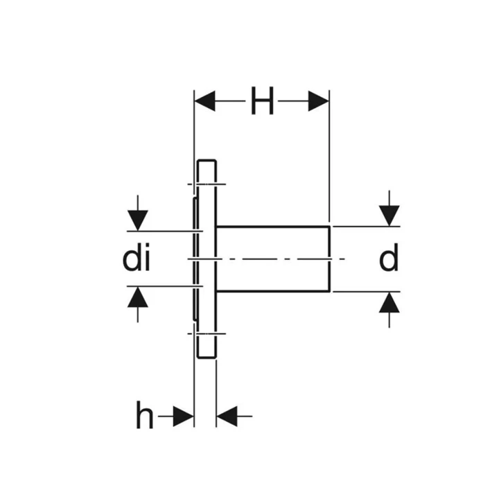 Geberit Mapress szénacél PN 10/16 karima, egyenes csővéggel, DN50, d54/51 23788