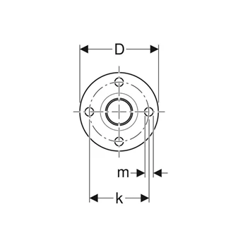 Geberit Mapress szénacél PN 10/16 karima, egyenes csővéggel, DN50, d54/51 23788