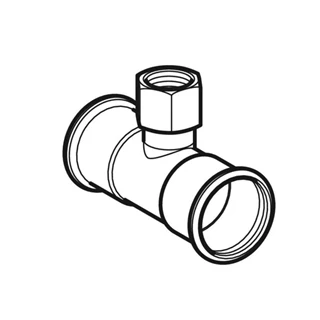 Geberit Mapress szénacél BM T-idom, d76.1, Rp3/4", d76.1 21326