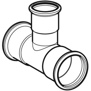 Geberit Mapress szénacél szűkített T-idom, d76.1/35/76.1 21231
